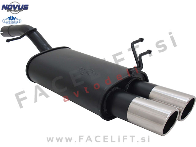 Ford Fiesta 02-08 športni izpušni lonec 2x 76mm SR-Design