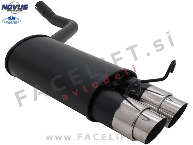 Mercedes 190 W201 82-93 športni izpušni lonec 2x 90mm GP-Design Mercedes 190 W201 82-93 športni izpušni lonec 2x 90mm GP-Design