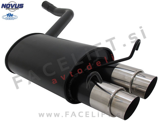 Mercedes 190 W201 82-93 športni izpušni lonec 2x 76mm GP-Design Mercedes 190 W201 82-93 športni izpušni lonec 2x 76mm GP-Design