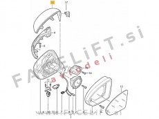 VW Arteon / (17- ) / pokrov ogledala / desni