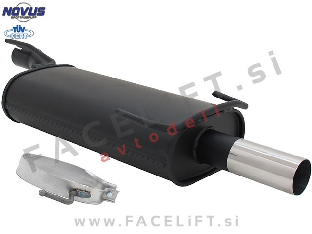 Opel Kadett E / T85 (84-91) / športni izpušni lonec / 1x 60mm Opel Kadett E / T85 (84-91) / športni izpušni lonec / 1x 60mm