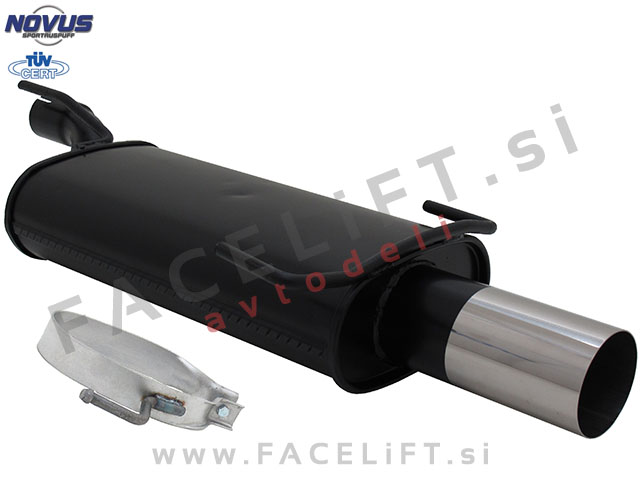 Opel Kadett E / T85 (84-91) / športni izpušni lonec / 1x 90mm / RL-Design Opel Kadett E / T85 (84-91) / športni izpušni lonec / 1x 90mm / RL-Design