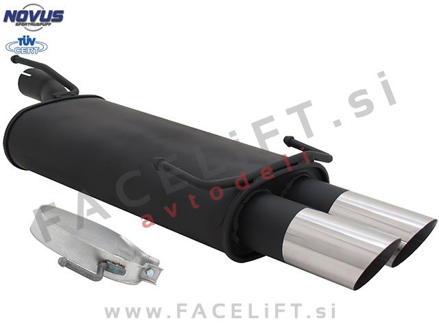 Opel Kadett E / T85 (84-91) / športni izpušni lonec / 2x 76mm / MS-Design Opel Kadett E / T85 (84-91) / športni izpušni lonec / 2x 76mm / MS-Design