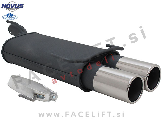 Opel Kadett E / T85 (84-91) / športni izpušni lonec / 2x 90mm Opel Kadett E / T85 (84-91) / športni izpušni lonec / 2x 90mm