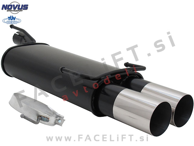 Opel Kadett E / T85 (84-91) / športni izpušni lonec / 2x 90mm / RL-Design