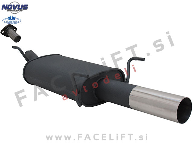 Opel Astra G Cabrio Coupe / T98 (00-05) / športni izpušni lonec / 1x 76mm / RL-Design