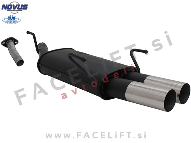 Opel Astra G Karavan / T98 (98-05) / športni izpušni lonec / 2x 76mm / RL-Design Opel Astra G Karavan / T98 (98-05) / športni izpušni lonec / 2x 76mm / RL-Design