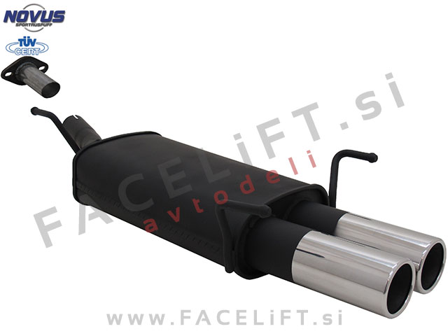 Opel Astra G CC Limuzina / T98 (98-04) / športni izpušni lonec / 2x 76mm Opel Astra G CC Limuzina / T98 (98-04) / športni izpušni lonec / 2x 76mm