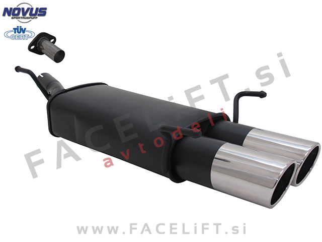 Opel Astra G CC Limuzina / T98 (98-04) / športni izpušni lonec / 2x 90mm / SR-Design Opel Astra G CC Limuzina / T98 (98-04) / športni izpušni lonec / 2x 90mm / SR-Design