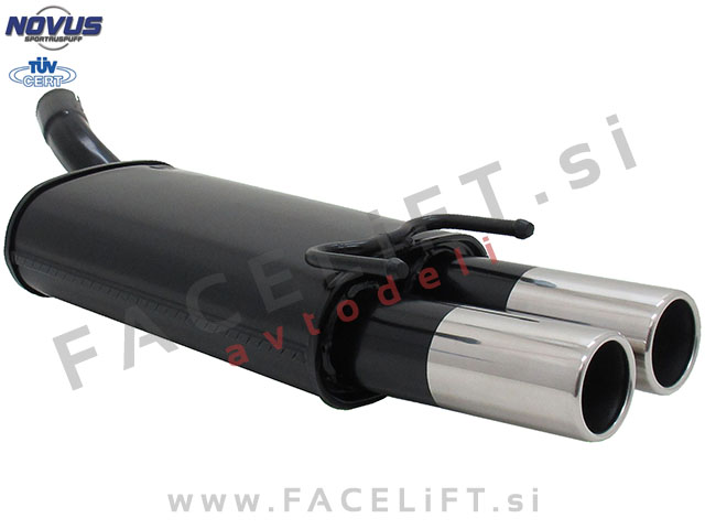 Opel Corsa B / S93 (93-00) / športni izpušni lonec / 2x 76mm Opel Corsa B / S93 (93-00) / športni izpušni lonec / 2x 76mm