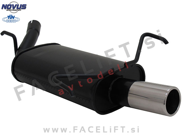 Opel Corsa C / X01 (00-06) / športni izpušni lonec / 1x 76mm Opel Corsa C / X01 (00-06) / športni izpušni lonec / 1x 76mm