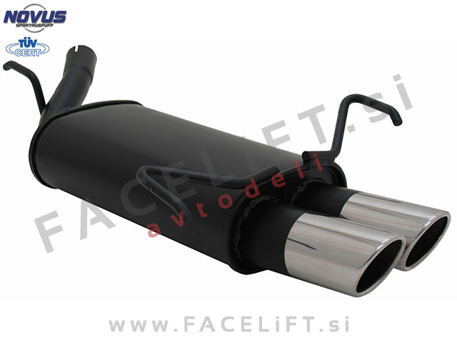 Opel Corsa C 00-06 športni izpušni lonec 2x 76mm SR-Design