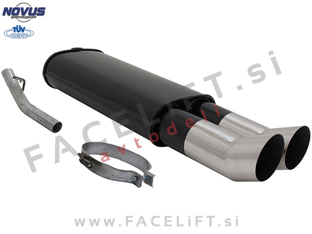 Opel Vectra A / J89 (88-95) / športni izpušni lonec / 2x 90mm / DTM Opel Vectra A / J89 (88-95) / športni izpušni lonec / 2x 90mm / DTM
