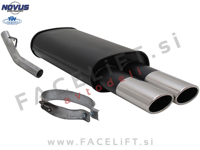 Opel Vectra A / J89 (88-95) / športni izpušni lonec / 2x 85/58mm / AM-Design Opel Vectra A / J89 (88-95) / športni izpušni lonec / 2x 85/58mm / AM-Design