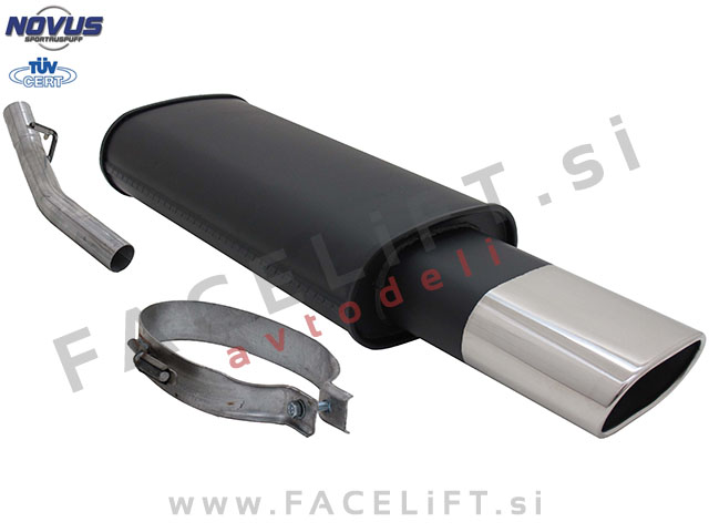 Opel Vectra A / J89 (88-95) / športni izpušni lonec / 1x 135x75mm Opel Vectra A / J89 (88-95) / športni izpušni lonec / 1x 135x75mm