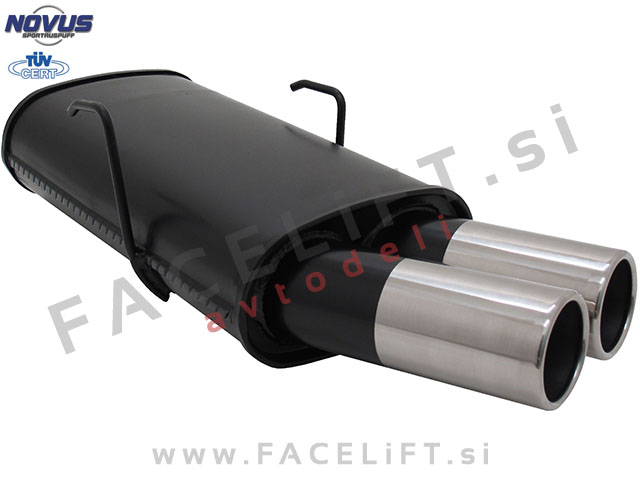 Peugeot 106 / (91-03) / športni izpušni lonec / 2x 76mm Peugeot 106 / (91-03) / športni izpušni lonec / 2x 76mm