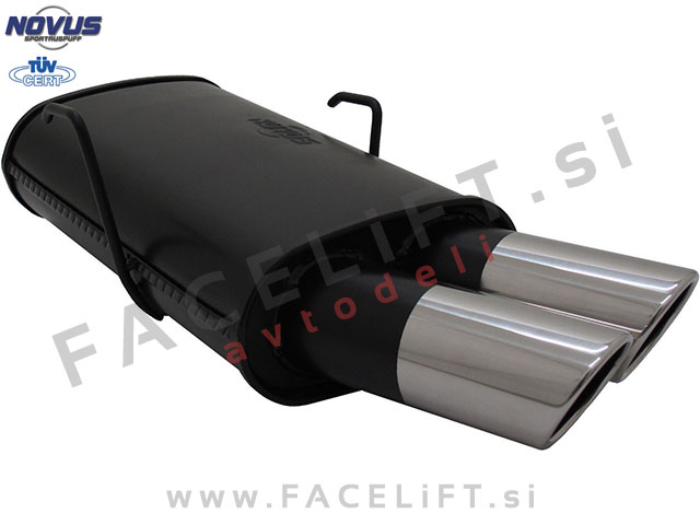 Peugeot 106 / (91-03) / športni izpušni lonec / 2x 76mm / SR-Design Peugeot 106 / (91-03) / športni izpušni lonec / 2x 76mm / SR-Design