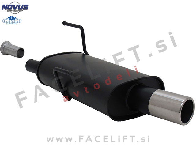 Peugeot 206 98-09 športni izpušni lonec 1x 76mm Peugeot 206 98-09 športni izpušni lonec 1x 76mm