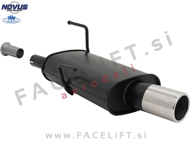 Peugeot 206 98-09 športni izpušni lonec 1x 90mm Peugeot 206 98-09 športni izpušni lonec 1x 90mm