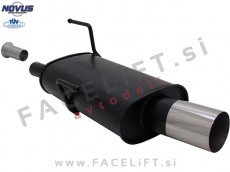 Peugeot 206 98-09 športni izpušni lonec 1x 90mm RL-Design Peugeot 206 98-09 športni izpušni lonec 1x 90mm RL-Design