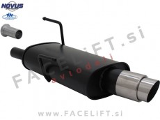 Peugeot 206 98-09 športni izpušni lonec 1x 90mm GP-Design