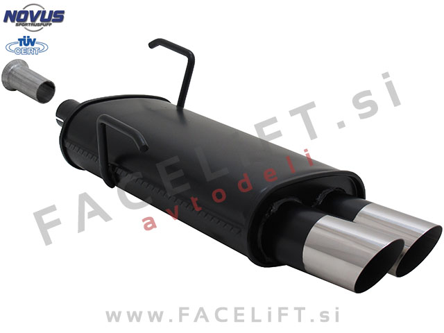 Peugeot 206 / (98-09) / športni izpušni lonec / 2x 76mm / MS-Design