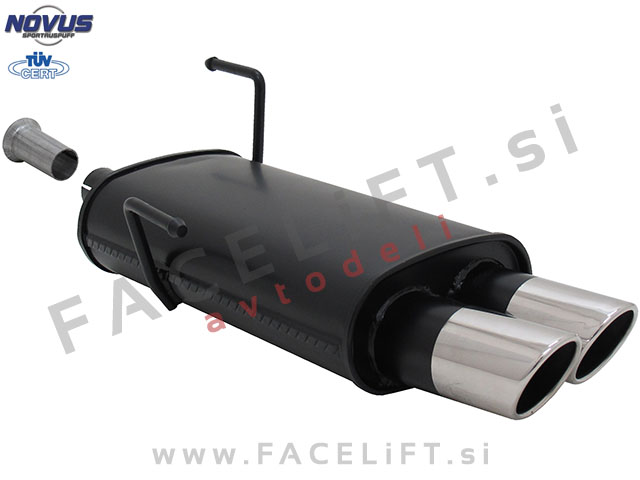 Peugeot 206 / (98-09) / športni izpušni lonec / 2x 76mm / SR-Design