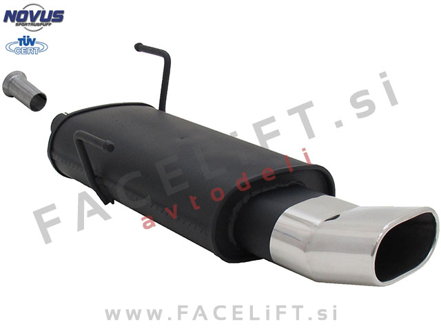 Peugeot 206 / (98-09) / športni izpušni lonec / 1x 135x75mm / DTM