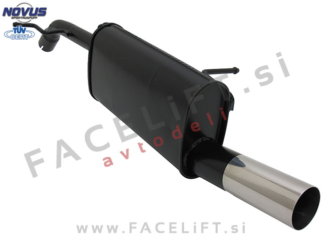 Peugeot 207 06-13 športni izpušni lonec 1x 76mm RL-Design Peugeot 207 06-13 športni izpušni lonec 1x 76mm RL-Design