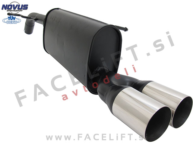 Peugeot 207 / (06-13) / športni izpušni lonec / 2x 76mm / RL-Design Peugeot 207 / (06-13) / športni izpušni lonec / 2x 76mm / RL-Design