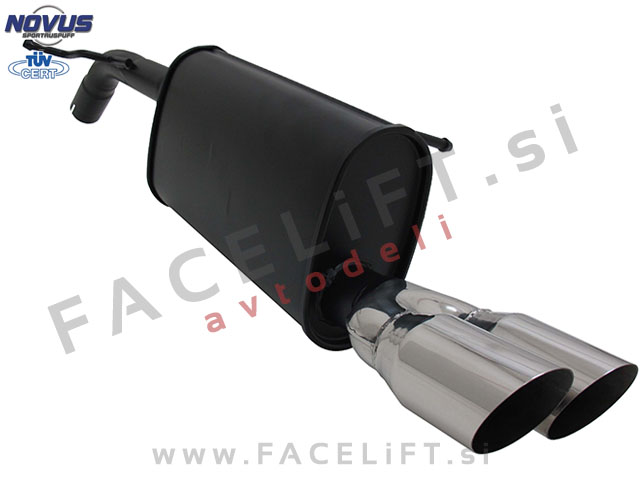 Peugeot 207 / (06-13) / športni izpušni lonec / 2x 76mm / MS-Design Peugeot 207 / (06-13) / športni izpušni lonec / 2x 76mm / MS-Design