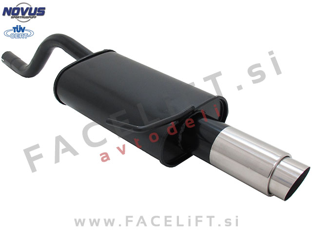 Renault Clio 2 98-05 športni izpušni lonec 1x 90mm GP-Design Renault Clio 2 98-05 športni izpušni lonec 1x 90mm GP-Design