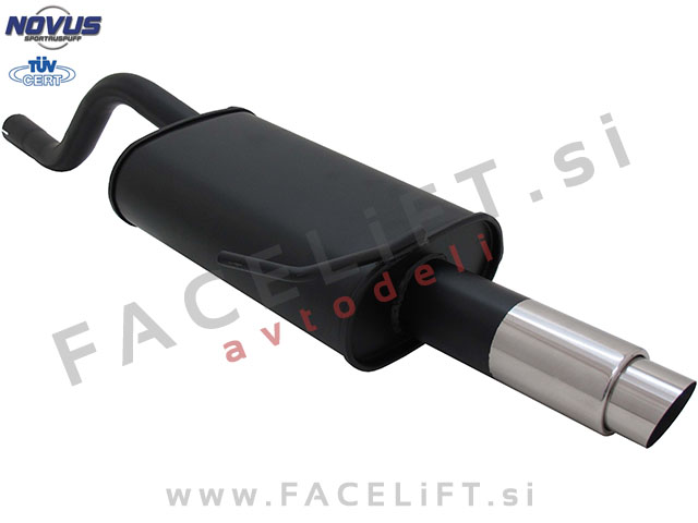 Renault Clio 2 98-05 športni izpušni lonec 1x 76mm GP-Design Renault Clio 2 98-05 športni izpušni lonec 1x 76mm GP-Design