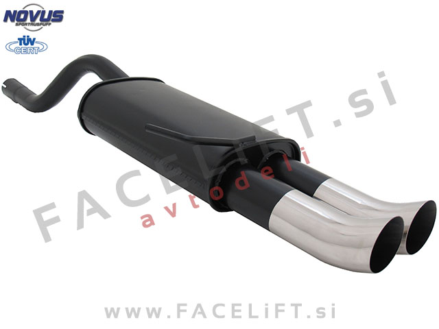Renault Clio 2 / (98-05) / športni izpušni lonec / 2x 76mm / DTM Renault Clio 2 / (98-05) / športni izpušni lonec / 2x 76mm / DTM