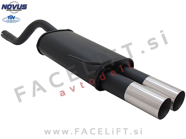 Renault Clio 2 98-05 športni izpušni lonec 2x 76mm RL-Design