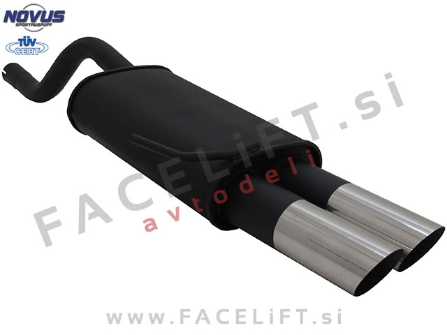 Renault Clio 2 98-05 športni izpušni lonec 2x 76mm MS-Design