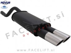 Renault Clio 2 98-05 športni izpušni lonec 2x 76mm SR-Design