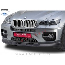 BMW X6 / E71 E72 (08-14) / podaljšek sprednjega odbijača / črni (mat)