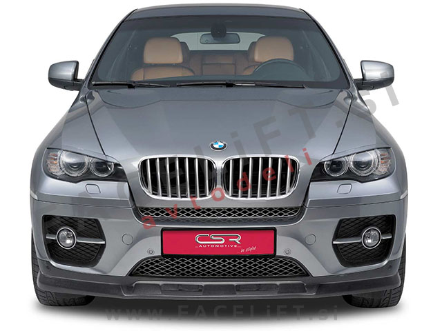 BMW X6 / E71 E72 (08-14) / podaljšek sprednjega odbijača / črni (mat)