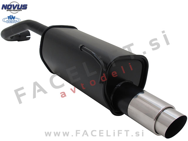 VW Lupo / 6E 6X (98-05) / športni izpušni lonec / 1x 90mm / GP-Design VW Lupo / 6E 6X (98-05) / športni izpušni lonec / 1x 90mm / GP-Design