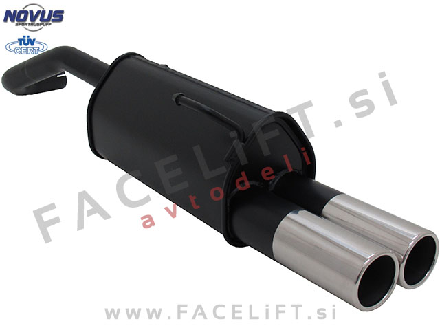 VW Lupo / 6E 6X (98-05) / športni izpušni lonec / 2x 76mm VW Lupo / 6E 6X (98-05) / športni izpušni lonec / 2x 76mm