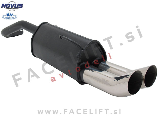 VW Lupo / 6E 6X (98-05) / športni izpušni lonec / 2x 76mm / DTM VW Lupo / 6E 6X (98-05) / športni izpušni lonec / 2x 76mm / DTM