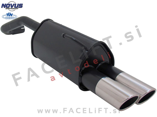 VW Lupo / 6E 6X (98-05) / športni izpušni lonec / 2x 76mm / SR-Design VW Lupo / 6E 6X (98-05) / športni izpušni lonec / 2x 76mm / SR-Design