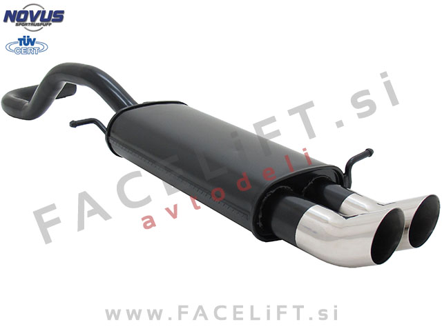 Seat Ibiza / 6K (93-99) / športni izpušni lonec / 2x 76mm / DTM Seat Ibiza / 6K (93-99) / športni izpušni lonec / 2x 76mm / DTM