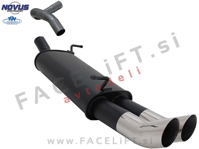 Seat Ibiza 6L 02-08 športni izpušni lonec 2x 76mm DTM