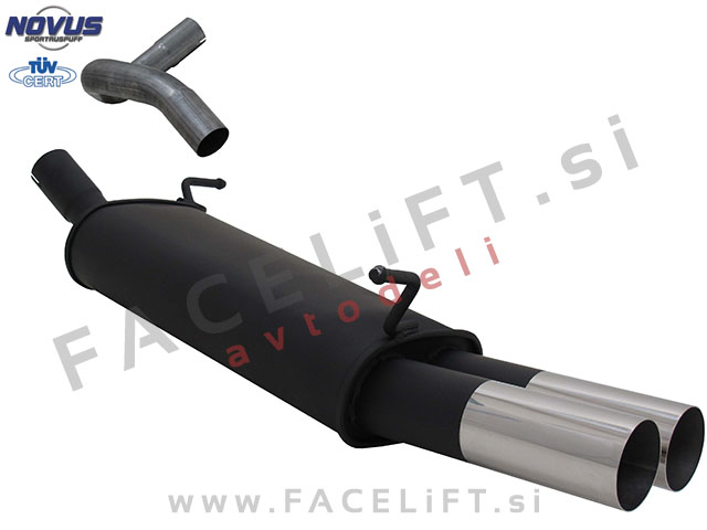 Seat Ibiza 6L 02-08 športni izpušni lonec 2x 76mm RL-Design