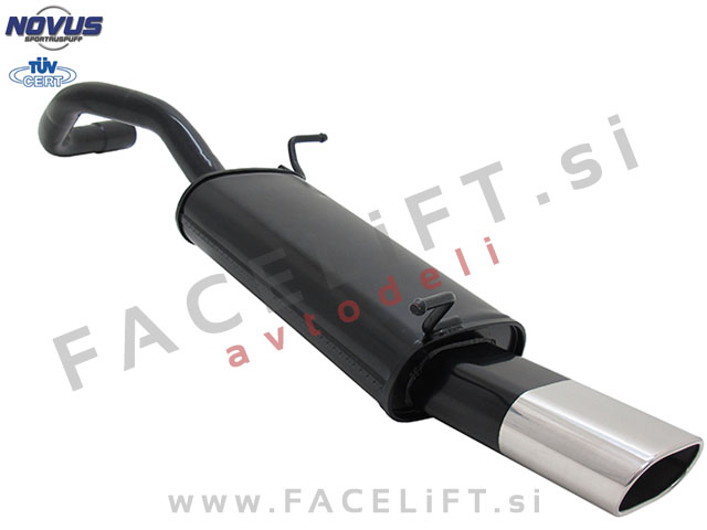 Seat Ibiza 6L 02-08 športni izpušni lonec 1x 135x75mm Seat Ibiza 6L 02-08 športni izpušni lonec 1x 135x75mm