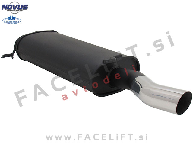 VW Golf 1 Cabrio / (79-93) / športni izpušni lonec / 1x 60mm / S-Design