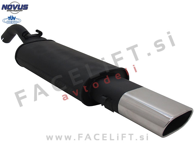 VW Golf 2 83-92 športni izpušni lonec 1x 135x75mm