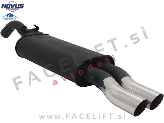 VW Golf 2 83-92 športni izpušni lonec 2x 60mm S-Design VW Golf 2 83-92 športni izpušni lonec 2x 60mm S-Design